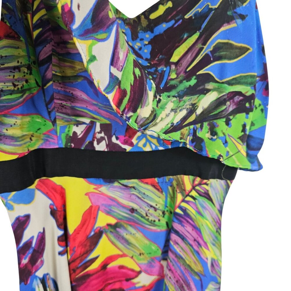 Milly Women's 4‎ Rainbow Abstract Strappy Short Summer Party Club Festival Dress - Picture 7 of 11